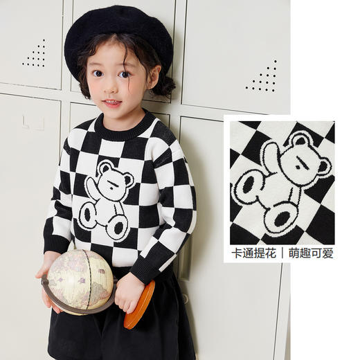 巴拉巴拉童装男童毛衣秋冬新款小童女童儿童针织衫保暖亲子装 商品图3