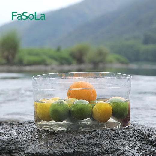 FaSoLa可折叠水桶户外旅行便携式大容量储水桶水盆透明洗衣盆大号 商品图8