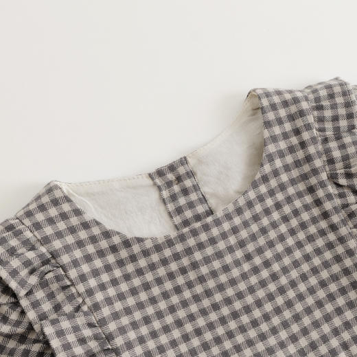 【马克珍妮 芦芙】秋装 法式灯芯绒纯棉木耳边衬衫 231572 商品图3