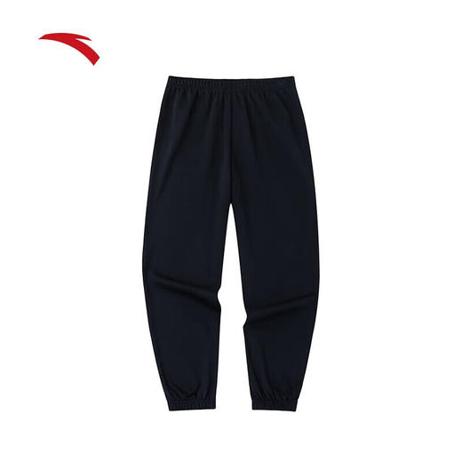 安踏动型弹力针织运动长裤女款秋季新款休闲卫裤束脚裤子162338329 基础黑-1 M/女165 商品图4