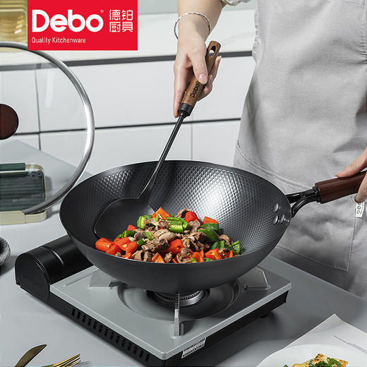 Debo德铂中式炒锅无涂层铁锅炒锅 商品图4