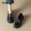 ZHR英伦风小皮鞋女夏季厚底乐福鞋2023新款黑色小皮鞋子女鞋 商品缩略图4