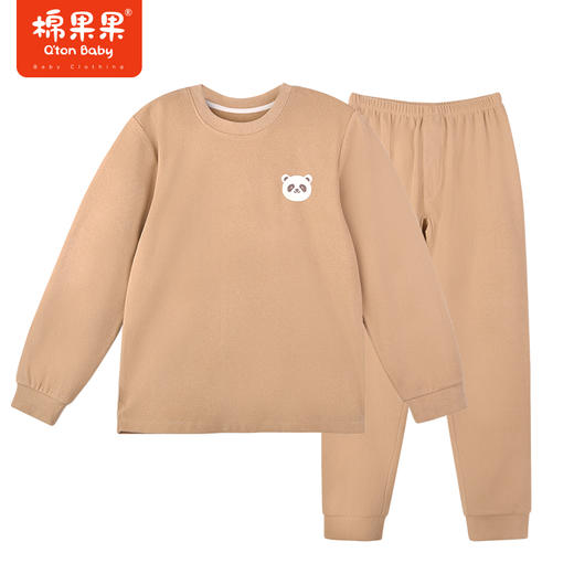 棉果果冬季新品内衣家居中小童80-1303A抗菌暖姜套头套装M411302423710 商品图1