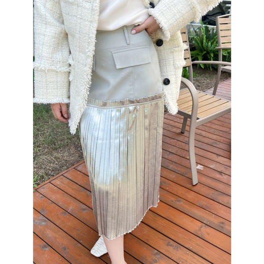 25特价 2308405   镜面百褶拼接半裙 商品图13