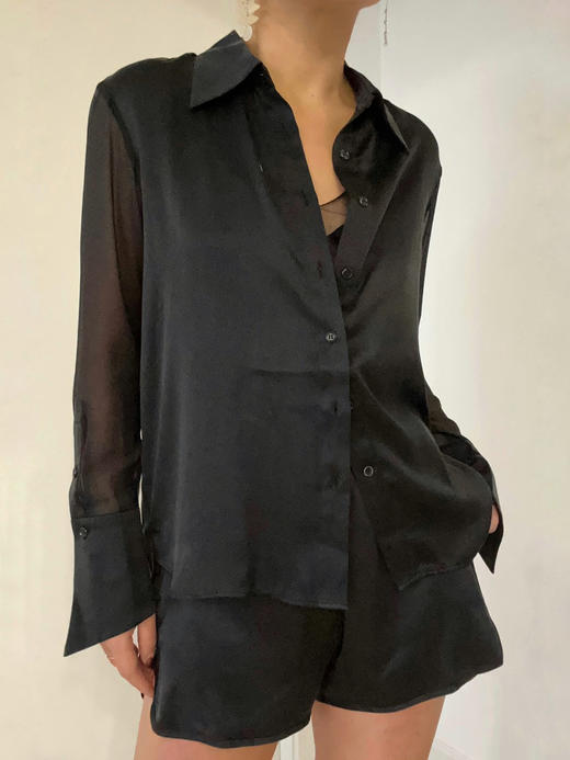 LCM｜Midnight Tulip Silk Shirt [真丝衬衫 ] 【定制尺码加收10%定制费】 商品图3