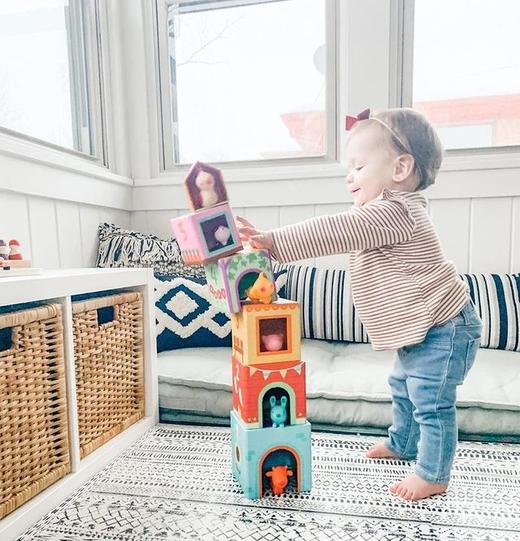 djeco叠叠杯农场动物数字套盒层层叠早教叠叠乐1-2岁叠高玩具益智 商品图1