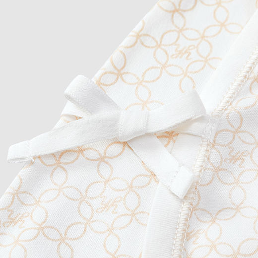 英氏新生儿连体系带蛤衣琥珀双35纯棉男女宝宝蛤衣YLHAJ0P039A 商品图2