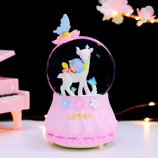 晨翔一鹿生花100#飘雪灯水晶球 WY20P52D 商品图0