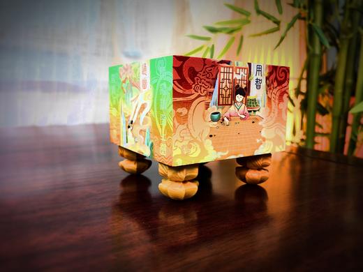 围棋九品其一 榧木围棋工艺小棋墩套装 纯手工 可定制logo （入神 若愚 通幽 用智） 商品图7