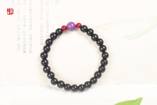 【翼遥】紫云母黑檀手串 商品图1