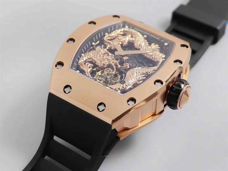 TW厂理查德米勒RM057成龙盘龙陀飞轮腕表-明星同款