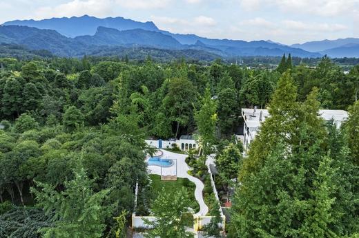 【青城山-377号院】9房温泉私汤/泳池别墅，近赵公山、熊猫谷、融创乐园，儿童游玩滑滑梯丨秋千、投影KTV、草坪烧烤LMHY 商品图1