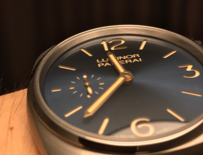 VS厂沛纳海PAM00728「42mm钛金属」腕表深度评测-少见的薄款蓝面组合