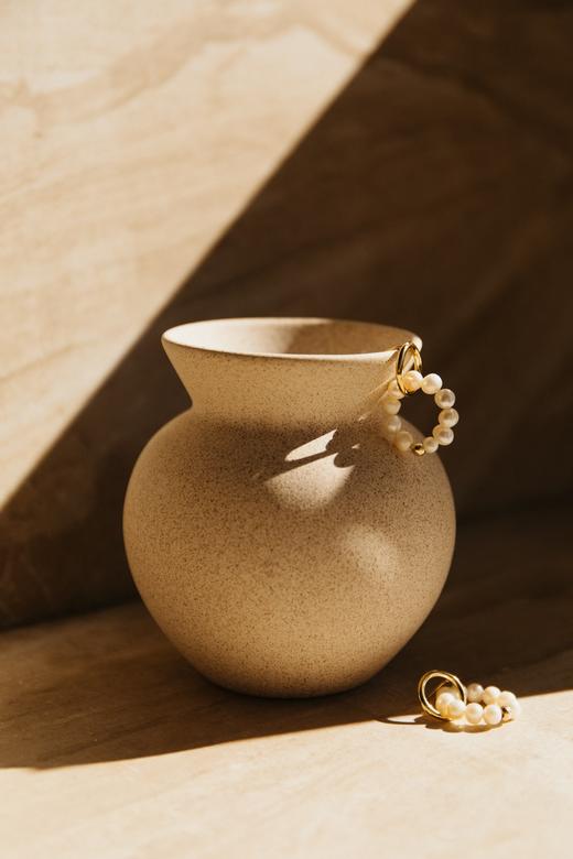 Gisel B. ANGIE系列珍珠圈耳环（15mm/17mm） 商品图3