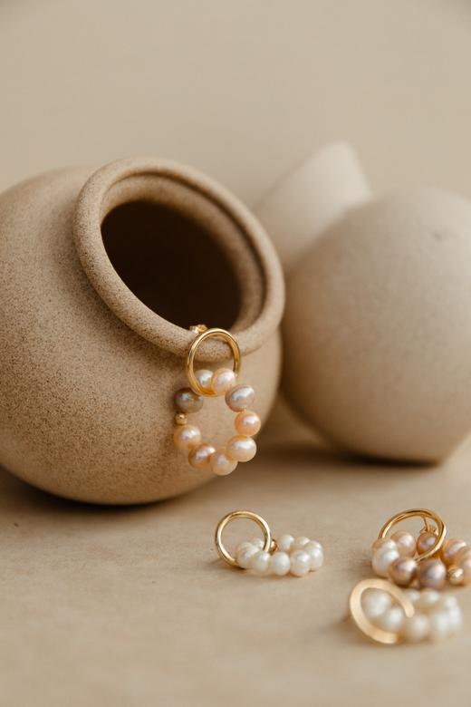 Gisel B. ANGIE系列珍珠圈耳环（15mm/17mm） 商品图4