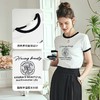 OLrain欧芮儿法式短袖T恤女夏季2023年新款黑白撞色刺绣别致上衣 商品缩略图1