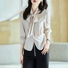 2023秋装新款衬衫女长袖蝴蝶结通勤时尚女士衬衣A2726 商品缩略图1