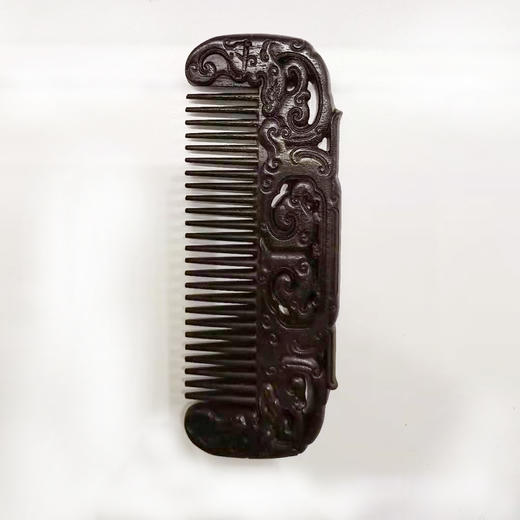 精雕如意梳°紫光檀雕花随机 商品图0