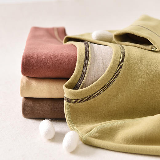 【柔软舒适 透气性好】蚕丝山羊绒，天然保暖；中小童专属，温暖呵护；套装设计，一次购齐；男女通用，时尚百搭；睡衣打底，舒适无负担。 商品图1