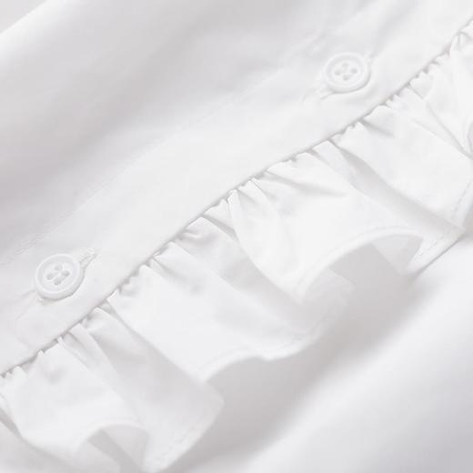 2023秋装新款立领荷叶边衬衫女长袖纯棉女士衬衣大码 商品图4