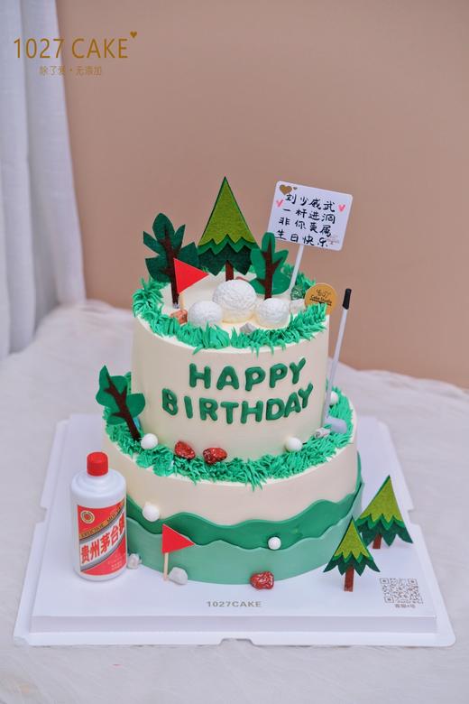 1027CAKE | 双层 高尔夫 茅 台 男士蛋糕 商品图1