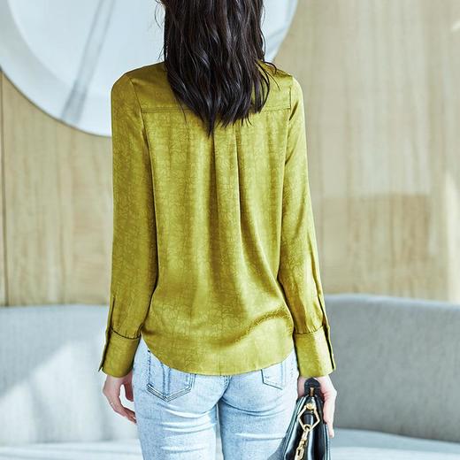 2023秋装新款衬衫女长袖宽松雪纺衫白色女士衬衣A2658 商品图1