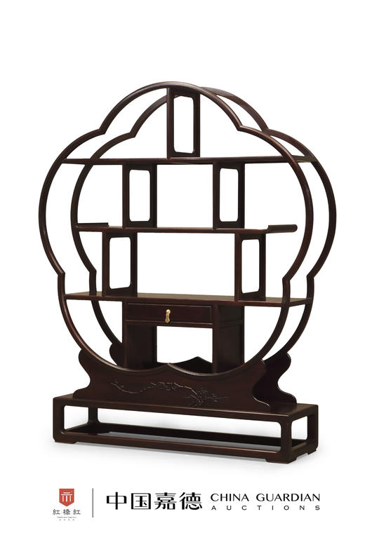 红桥红  家具严选  赞比亚紫檀（血檀）  【花开富贵博古架】 商品图1