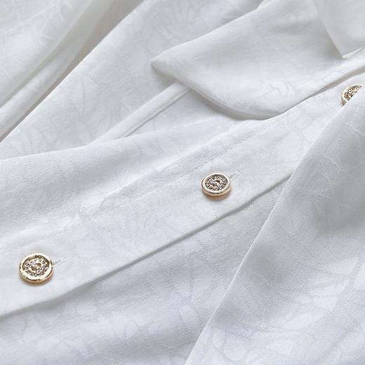 2023秋装新款衬衫女长袖宽松雪纺衫白色女士衬衣A2658 商品图3