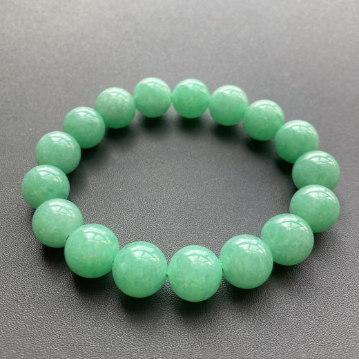 糯冰种苹果绿翡翠珠串手钏 商品图4