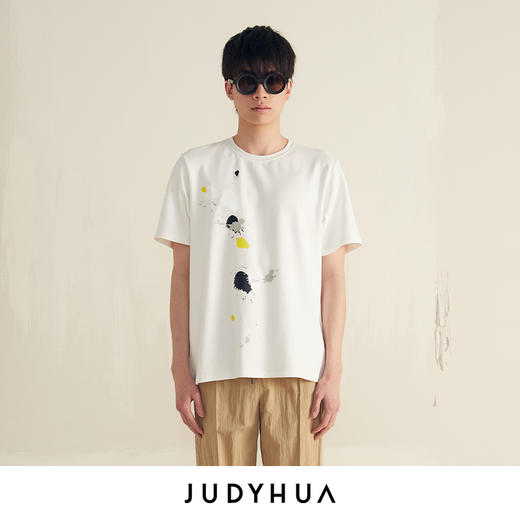 JUDYHUA 艺术家系列飞溅丙烯设计T恤 商品图0