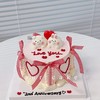 蝴蝶结丝带立体小动物女生蛋糕（小动物可换）-低糖处理无添加 商品缩略图0