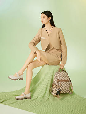 【BASTO百思图】B3F丨时尚老花大容量背包双肩包女X2669CX2