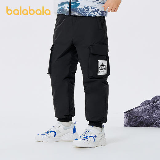 巴拉巴拉男童长裤儿童裤子2023新款冬装童装大童女童保暖羽绒裤潮 商品图2