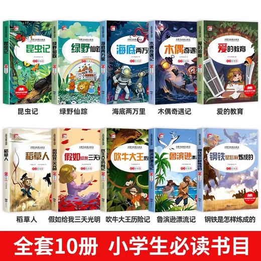 昆虫记稻草人爱的教育等彩图注音版 小学生一二三年级阅读课外书 图画书全10册 小学生阅读的课外书带拼音青少年阅读书目名著正版 商品图1