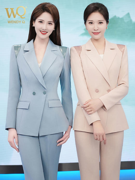高级感西装套装女微喇长裤主持人时尚气质播音西服外套 商品图1