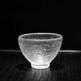 心缘堂 肌理普洱中杯  斗笠石纹杯 手工琉璃茶杯品茗杯主人杯 大号加厚功夫茶杯单杯