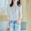 2023秋装新款衬衫 飘带可以脱卸女长袖雪纺女士衬衣A2398 商品缩略图2