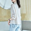 2023秋装新款衬衫女长袖宽松雪纺衫纯色女士衬衣A2389 商品缩略图1