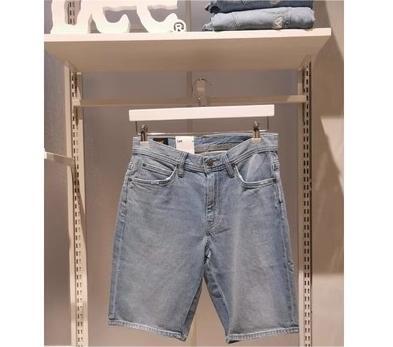Lee商场同款2021年夏款男浅色水洗牛仔短裤LMR902CSCBHL 商品图3