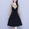 2023年秋季女装新款法式收腰显瘦气质小黑裙假两件连衣裙HTN-B00-0265 商品缩略图4