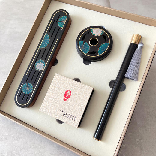 线香盒盘香盒家用室内紫光檀实木香薰炉中秋节礼品香道檀香熏香炉 商品图4