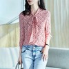 2023秋装新款衬衫女长袖宽松雪纺衫系带女士衬衣A2511 商品缩略图1