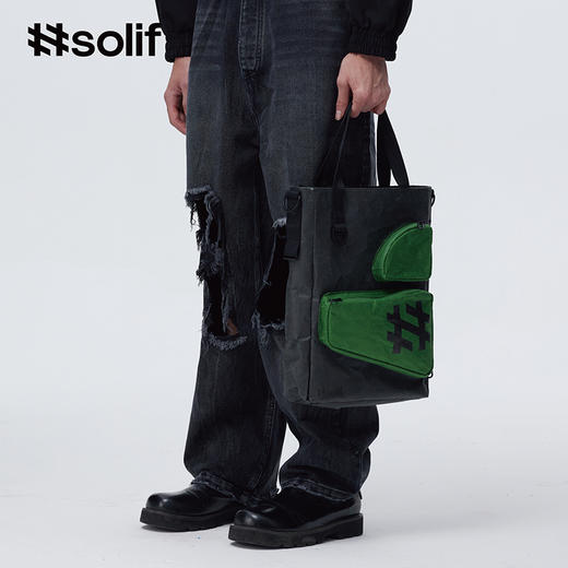 Solif大容量托特包男女原创手提通勤电脑包小众新款包包 商品图3