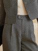 剩M/L/XL 米思阳2026春季新款时尚设计感格纹休闲裤高腰修身显瘦直筒裤2667 商品缩略图3