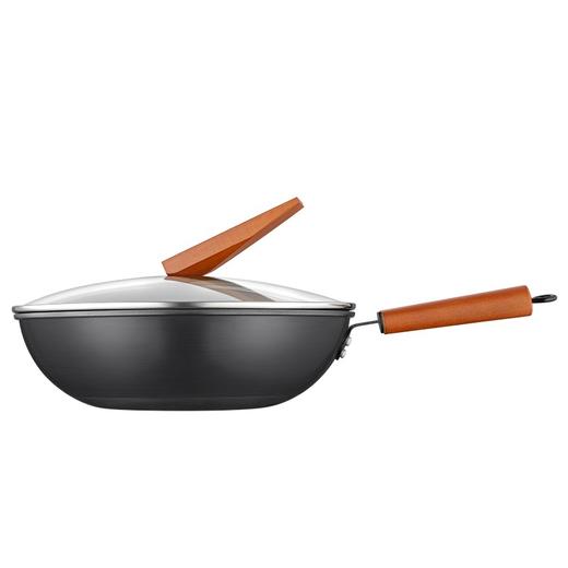 德铂Debo 海勒不粘锅 DEP-DS179 32cm配可立盖 炒锅铁锅 商品图1