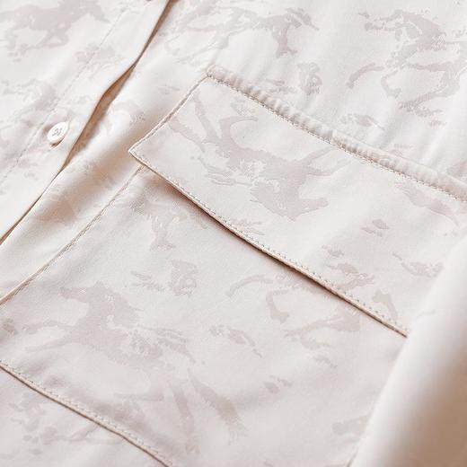 2023秋装新款衬衫女长袖宽松雪纺衫口袋女士衬衣A2556 商品图3