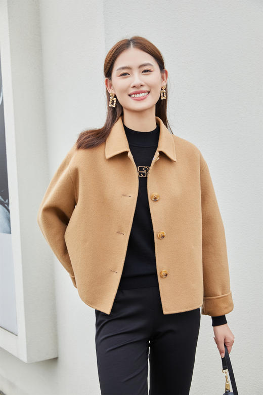 【年货节】奇威 小个子短外套毛呢大衣A4312074 商品图3