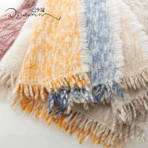 西藏手工艺氆氇双色围巾SJF95P562W 商品图6