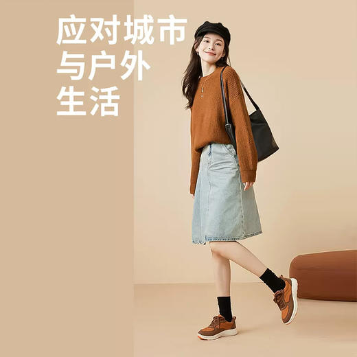 Pansy日本女鞋休闲百搭厚底防滑鞋轻便舒适妈妈鞋女士秋冬HD4104 商品图3