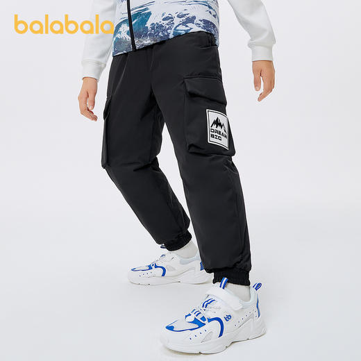 巴拉巴拉男童长裤儿童裤子2023新款冬装童装大童女童保暖羽绒裤潮 商品图0